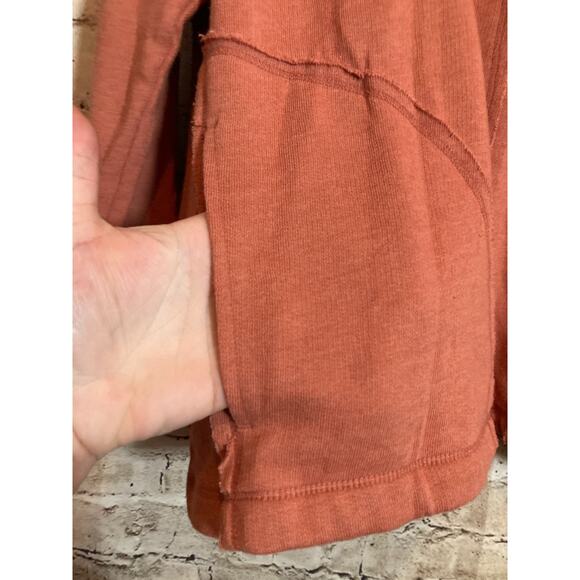 Rae Mode Sweatshirt Womens Small Dark Mauave Pockets Athletic Athleisure Cotton - Picture 12 of 12